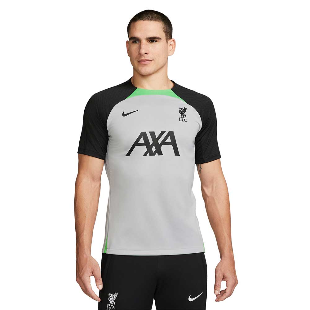 Men's Liverpool FC Strike Nike Dri-FIT Knit Soccer Top - Wolf Grey/Poison Green/Black