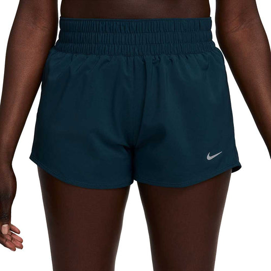 Women's Nike One Dri-FIT Mid-Rise 3" Brief-Lined Shorts- Armory Navy