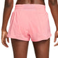 Women's Nike OneDri-Fit Mid Rise 3in Short - Coral Chalk