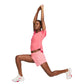 Women's Nike OneDri-Fit Mid Rise 3in Short - Coral Chalk