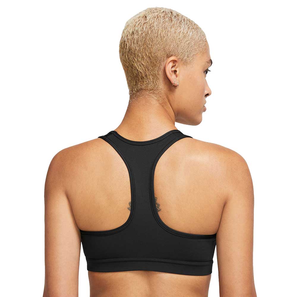 Nike Dri-Fit Women's Swoosh Medium Support Sports Bra in Black