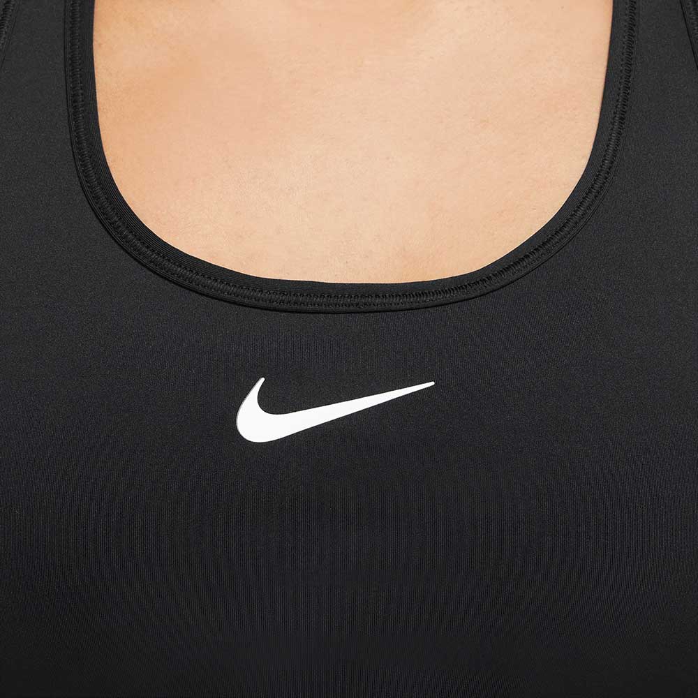 Nike, Intimates & Sleepwear, Nike Pro Classic Swoosh Blackmetallic Gold  Racer Back Sports Bra Size Medium