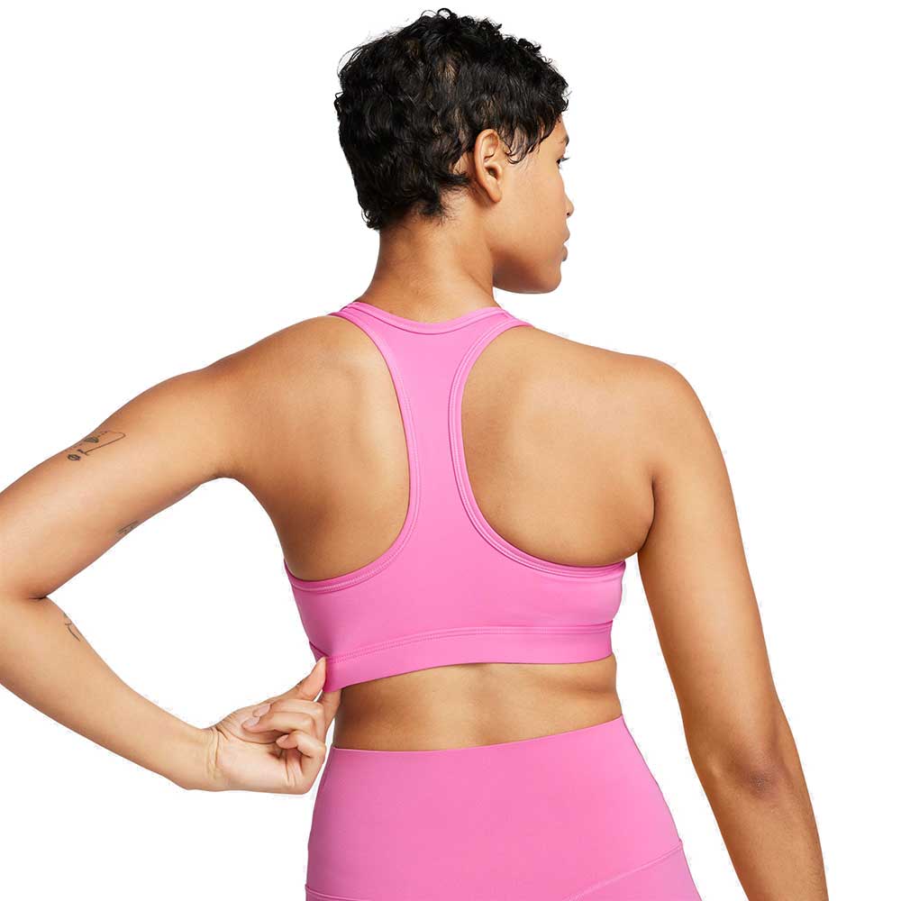 Nike Swoosh Medium Support Bra - Playful Pink/White