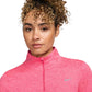 Women's Nike Swift Element Dri-FIT Half Zip Top - Aster Pink