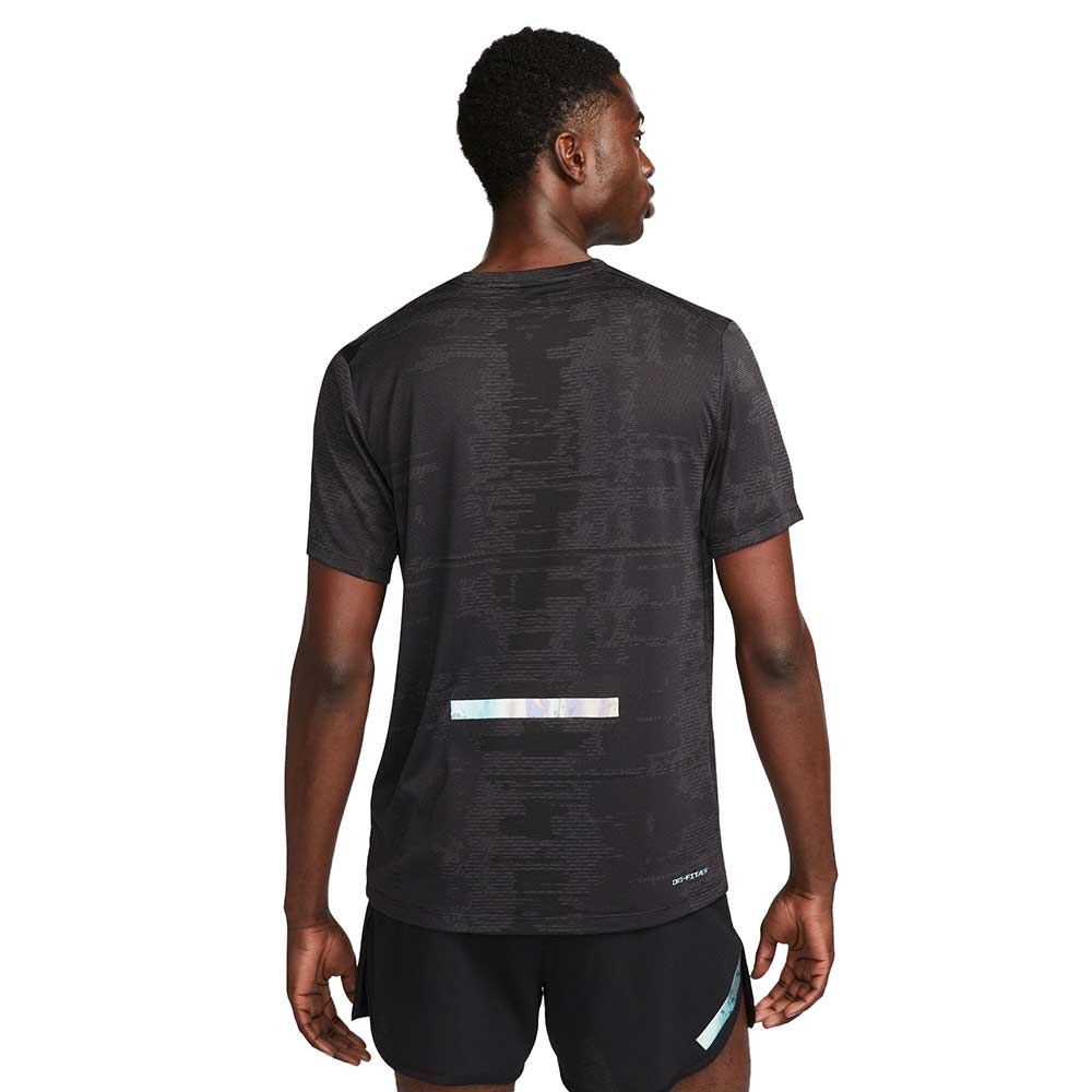 Men's Nike Dri-FIT ADV Run Division Techknit Short-Sleeve Running Top - Medium Ash/Black