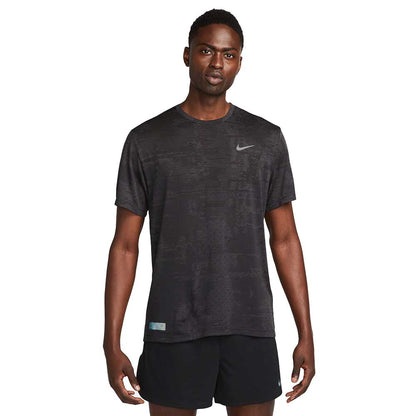 Men's Nike Dri-FIT ADV Run Division Techknit Short-Sleeve Running Top - Medium Ash/Black
