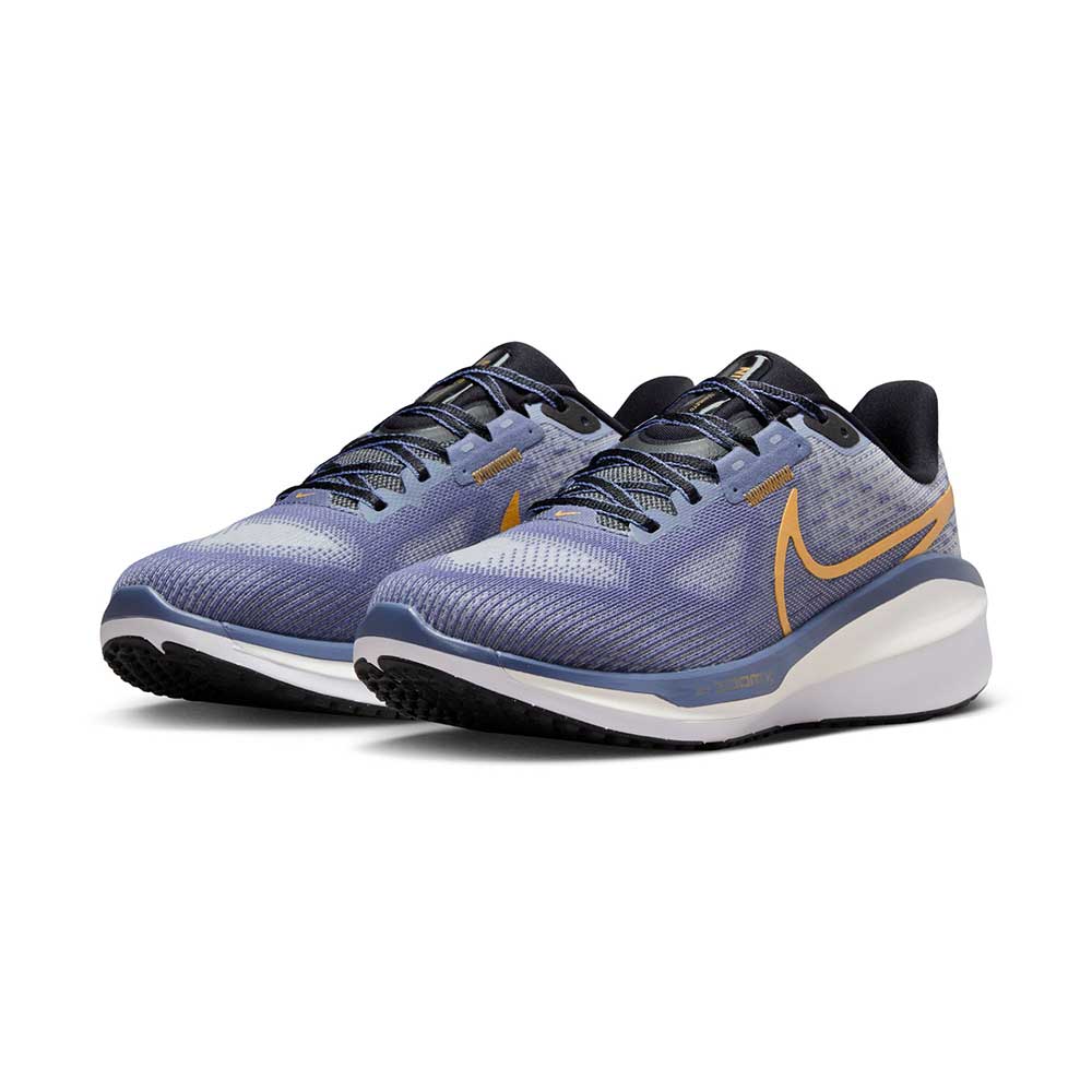 Women's Nike Vomero 17 Running Shoe - Diffused Blue/Metallic Gold/Ashen Slate - Regular (B)