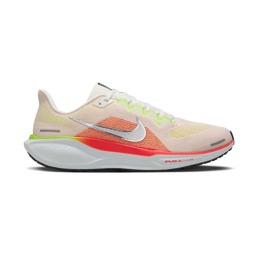 Men's Pegasus 41 Running Shoe - Summit White/ Chrome/ Bright Crimson - Regular (D)