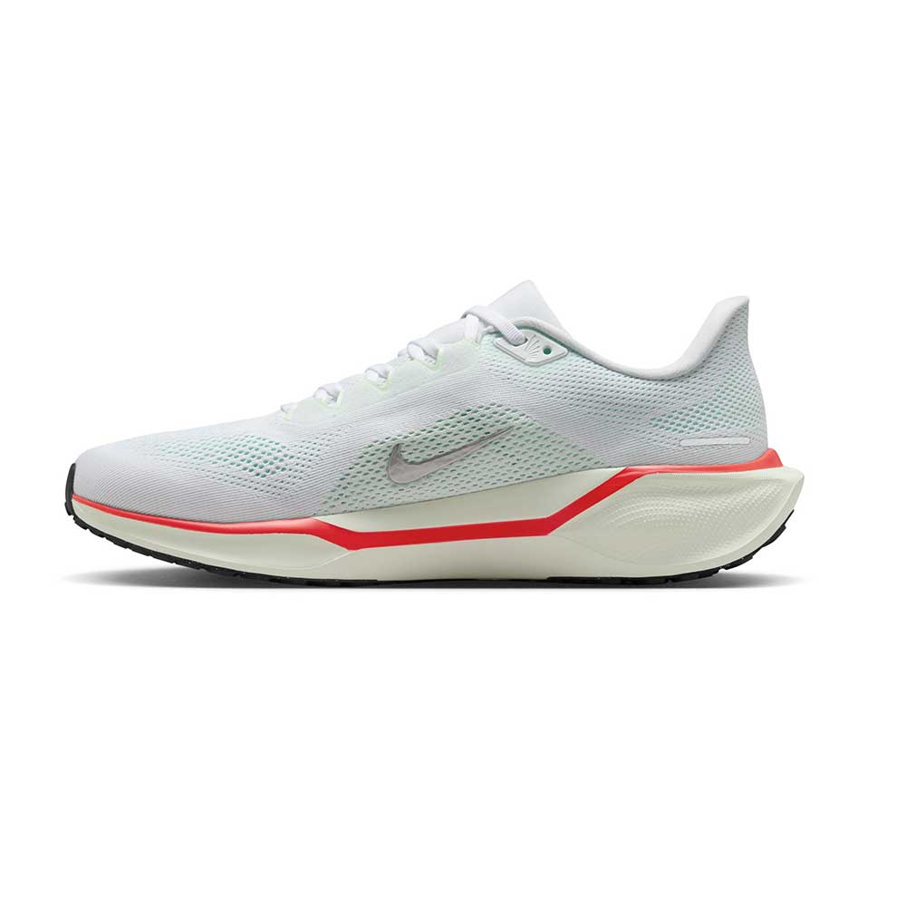 M Nike Pegasus 41 (D) - White/Metallic Silver/Barely Green