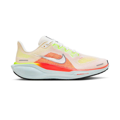 Women's Nike Pegasus 41 Running Shoe- Summit White/Chrome/Bright Crimson - Regular (B)