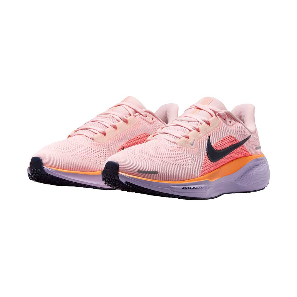 Women's Nike Pegasus 41 Running Shoe - Atmosphere/Obsidian/Total Orange - Regular (B)