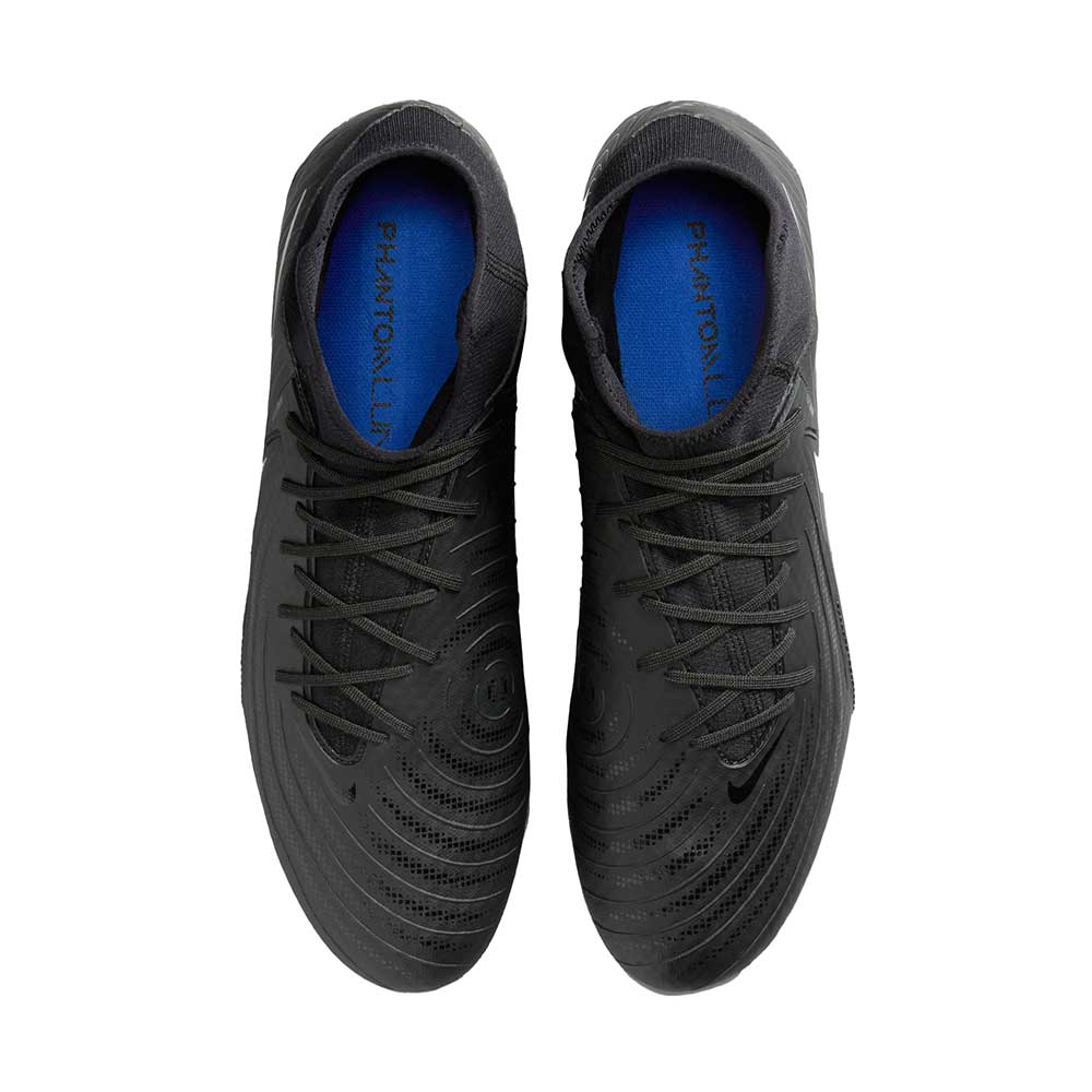 Nike Phantom Luna 2 Academy MG High-Top Soccer Cleats - Black/Black - Regular (D)