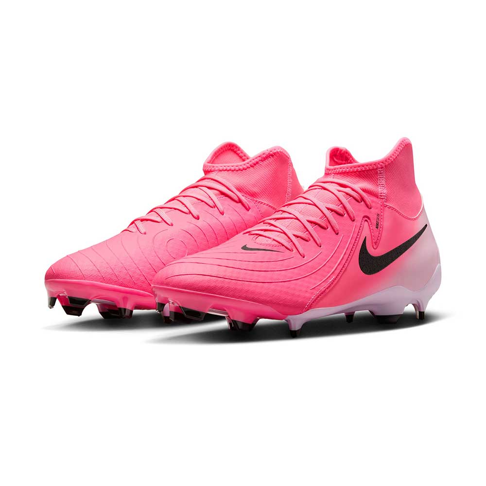 All Gender Nike Phantom Luna 2 Academy MG High-Top Soccer Cleats  - Sunset Pulse/Black - Regular (D)