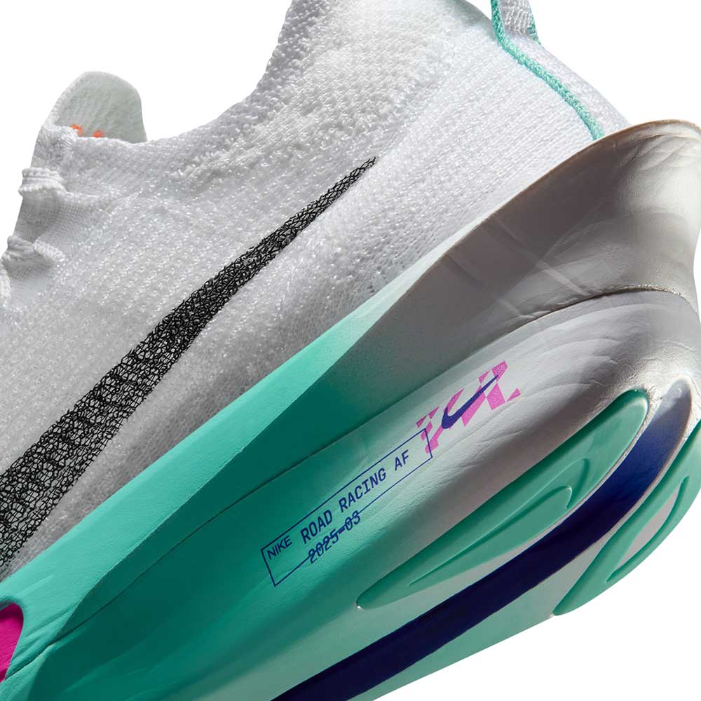 Women's Nike Alphafly 3 Running Shoe - White/Black/Hyper Turquoise/Concord - Regular (B)
