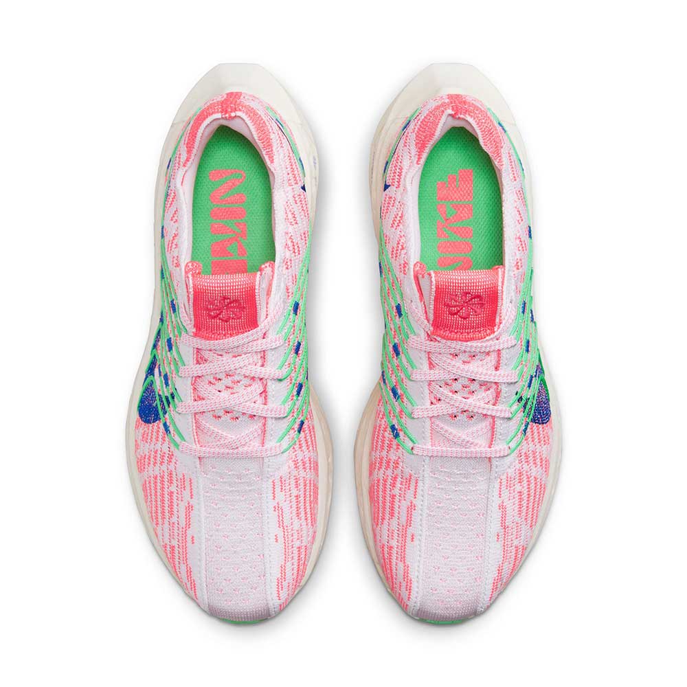 Women's Pegasus Turbo Next Nature Running Shoe - White/Hot Punch/Electric Algae/Racer - Regular (B)