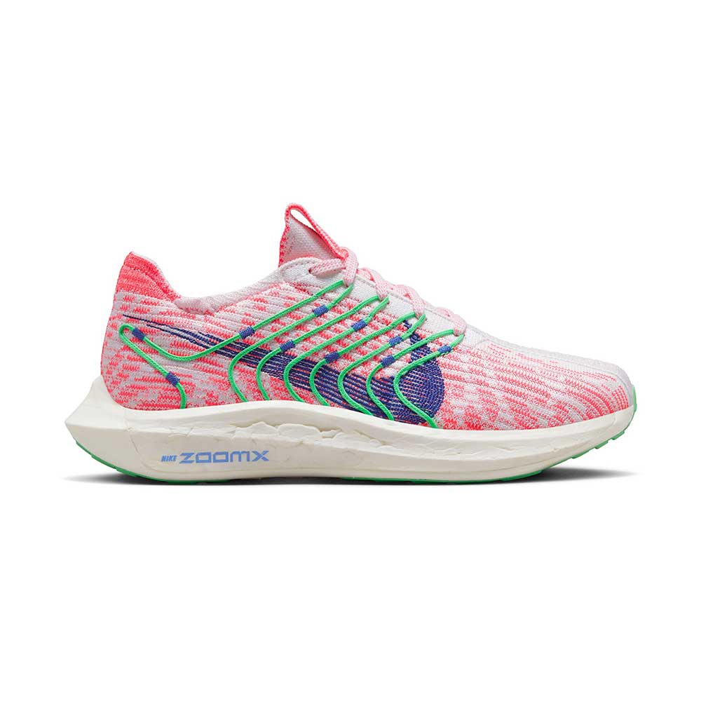 Women's Pegasus Turbo Next Nature Running Shoe - White/Hot Punch/Electric Algae/Racer - Regular (B)