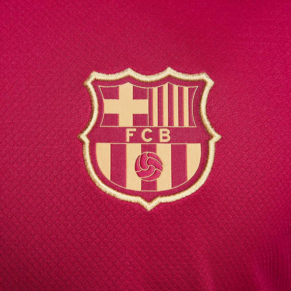 Men's FC Barcelona DF Strike Short Sleeve Top - Noble Red/Royal Blue/Club Gold