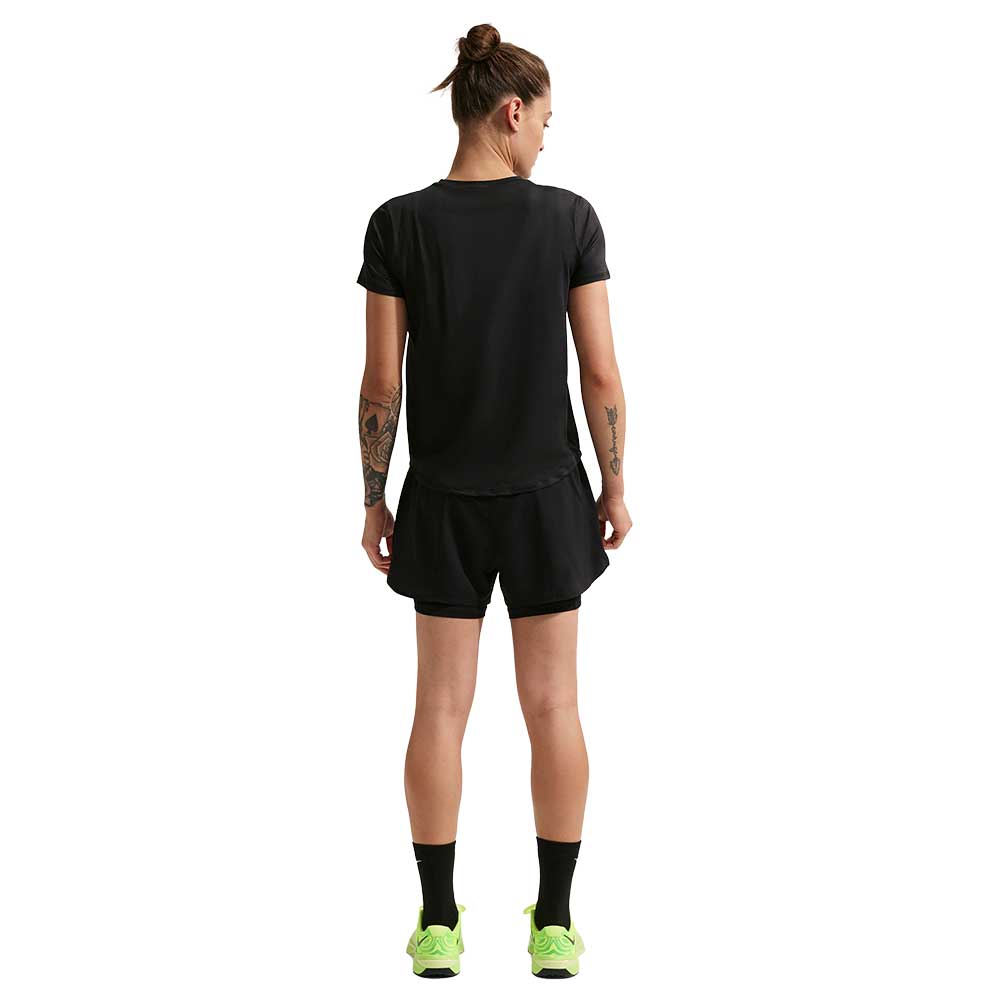 Women's Nike One Classic Dri-FIT Short Sleeve Top - Black/White Swoosh