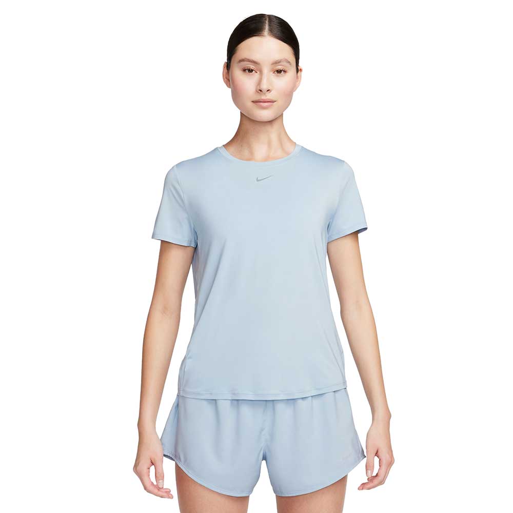 Women's Nike One Classic Dri-Fit Short Sleeve Top - Light Armory Blue/Black