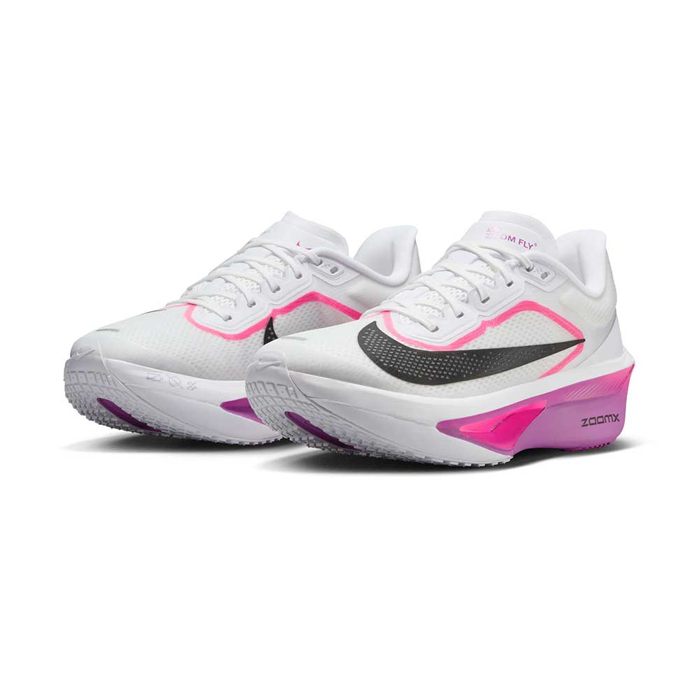 Women's Zoom Fly 6 - White/Black/Vivid Grape/Hyper Pink - Regular (B)