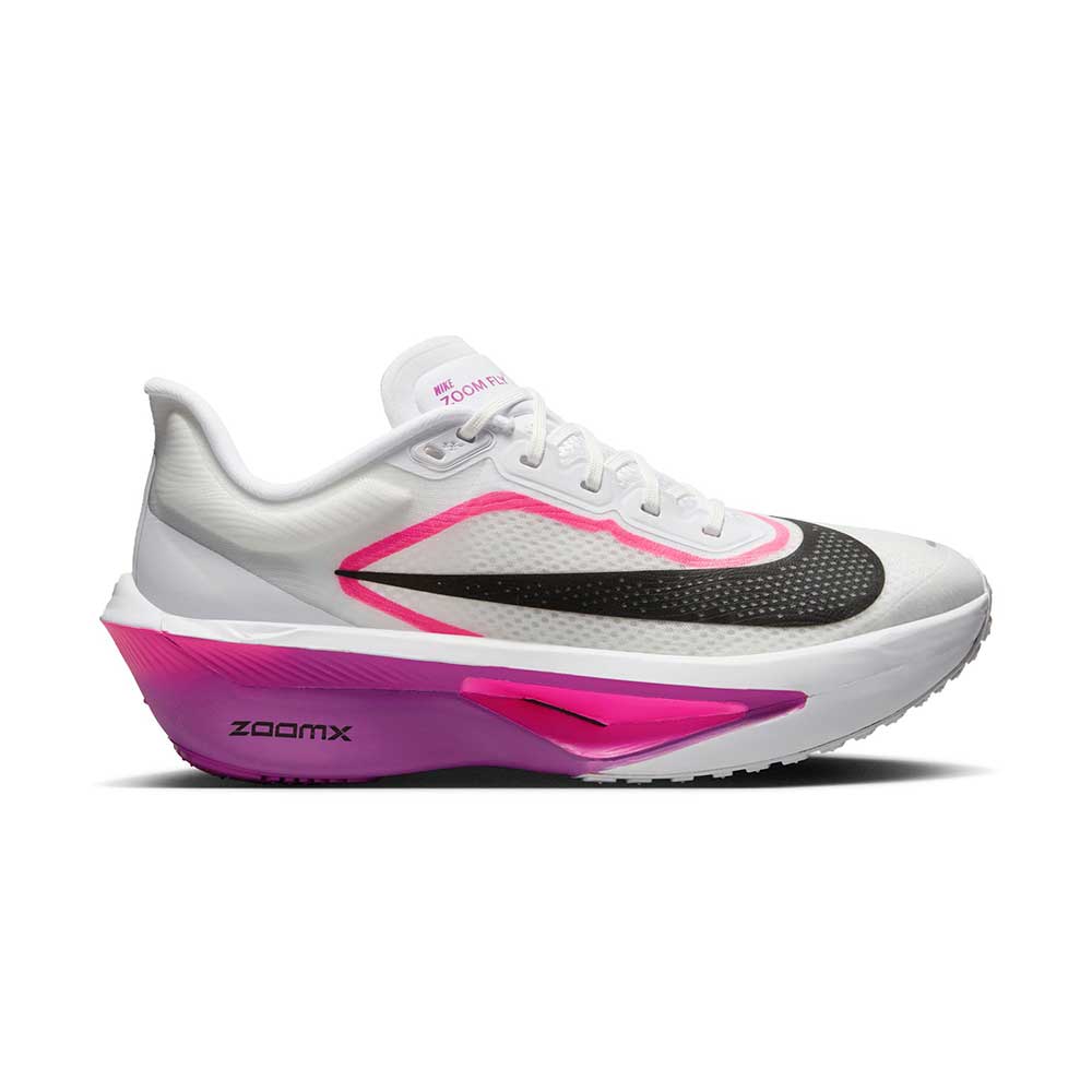 Women's Zoom Fly 6 - White/Black/Vivid Grape/Hyper Pink - Regular (B)