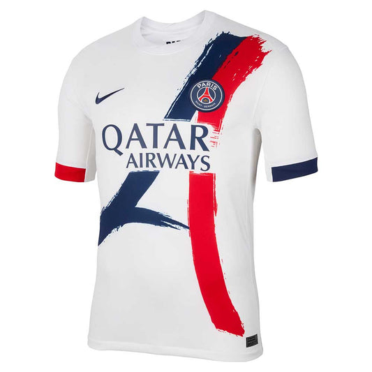 Men's Paris Saint-Germain 2024/25 Stadium Away Nike Dri-FIT Soccer Replica Jersey - White/Midnight Navy