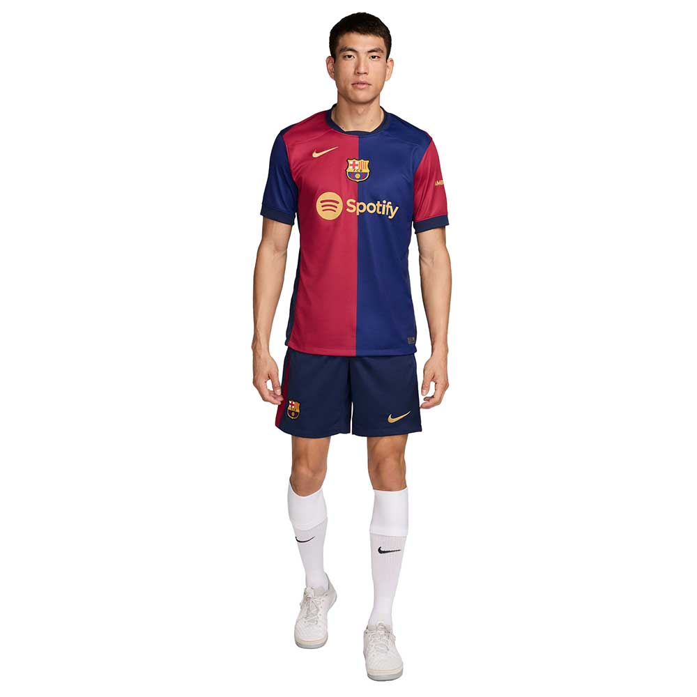 Men s FC Barcelona 2024 25 Stadium Home Nike Dri FIT Soccer Replica Je Gazelle Sports