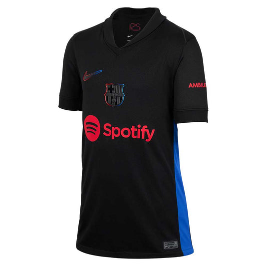 Youth FCB DF Stadium Away Jersey - Black/University Red/Hyper Royal/Black