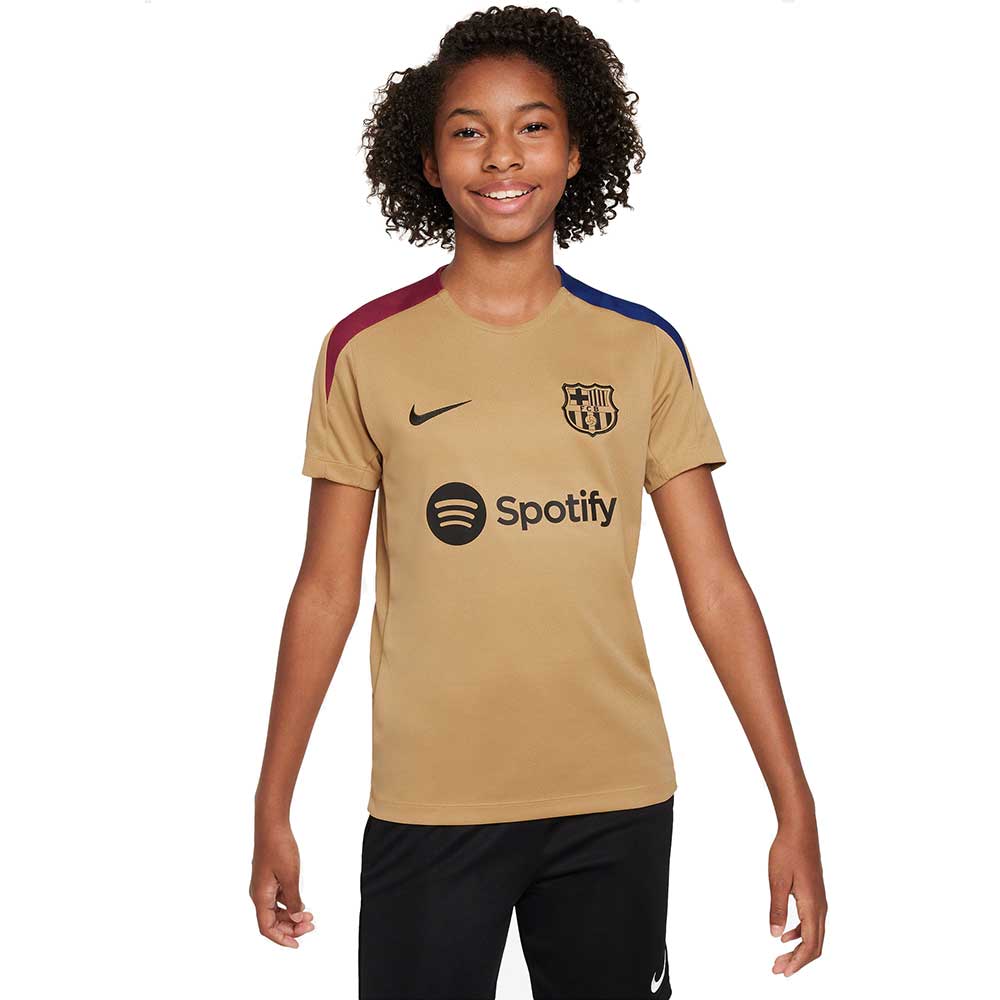 Youth FCB DF Strike Short Sleeve Top - Black/Noble Red/Lt Orewood Brown