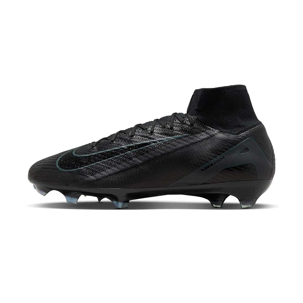 Mercurial Zoom Superfly 10 Elite FG Soccer Shoe - Black/Black-Deep Jungle - Regular (D)