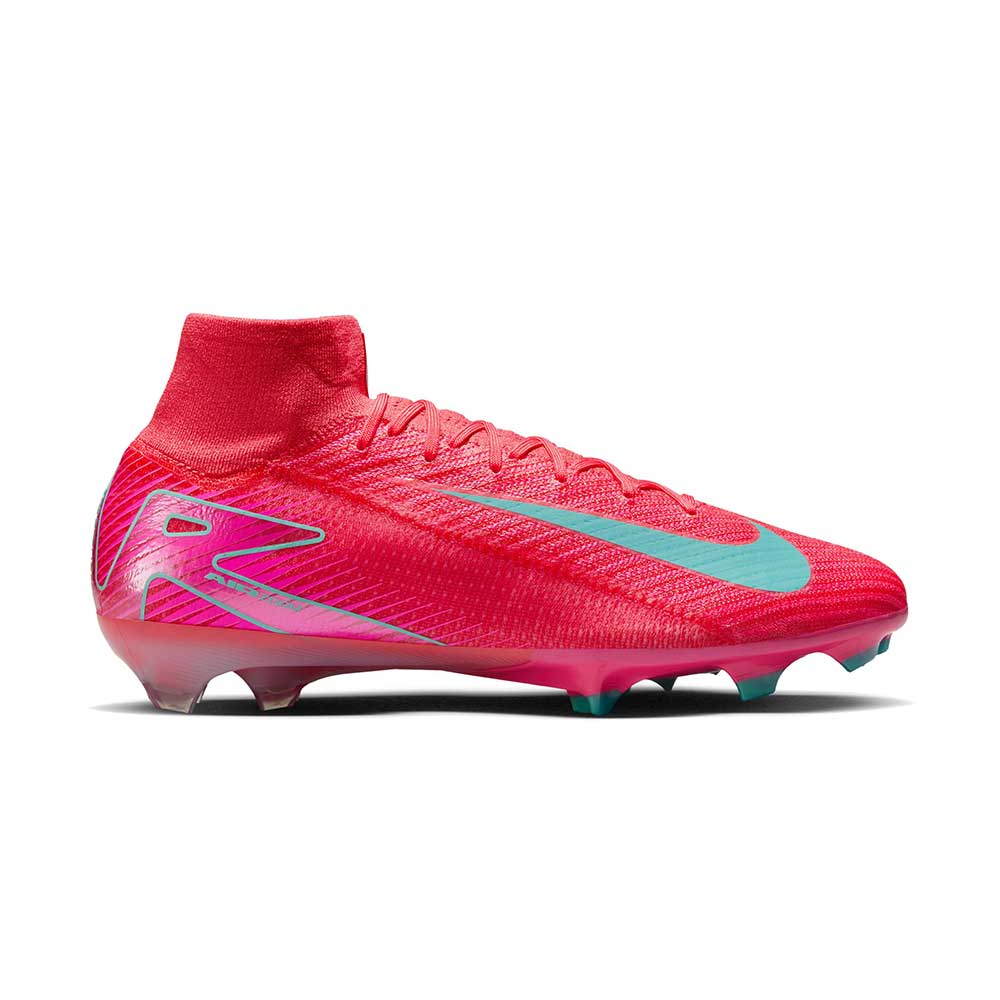 Zoom Superfly 10 Elite FG Soccer Shoe - Ember Glow/Aurora Green - Regular (D)