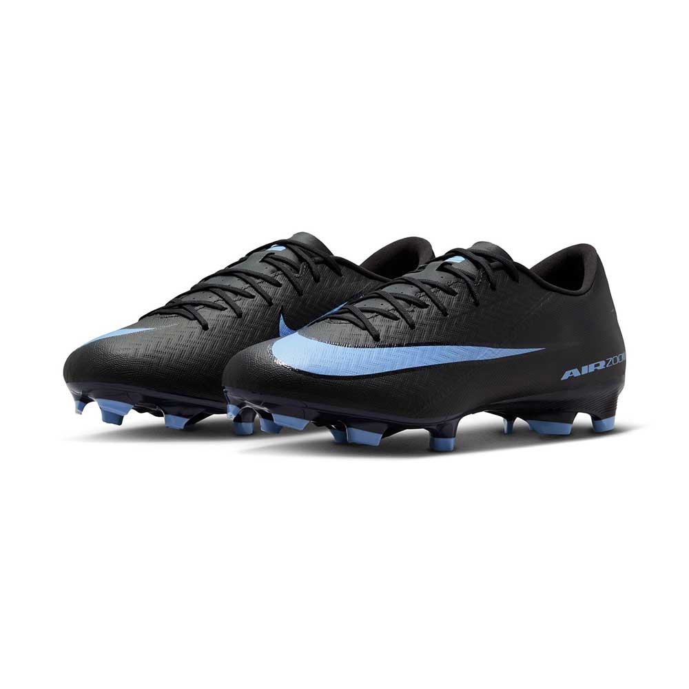 ZM Vapor 16 Academy FG/MG Soccer Cleat - Black/Ice Blue - Regular (D)