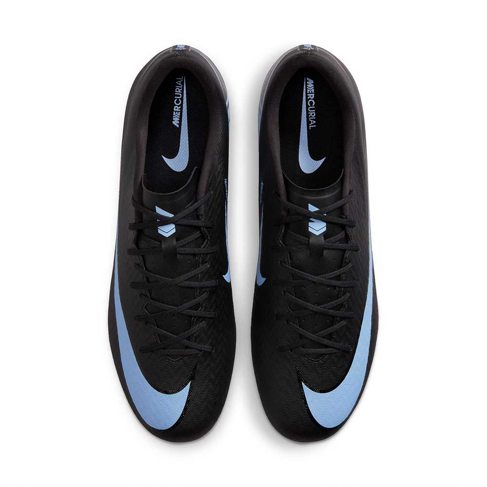 ZM Vapor 16 Academy FG/MG Soccer Cleat - Black/Ice Blue - Regular (D)
