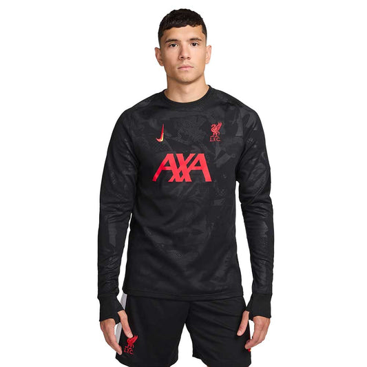 Men's Liverpool FC Academy Pro Third Nike Dri-FIT Soccer Long-Sleeve Top - Black/Yellow/Global Red