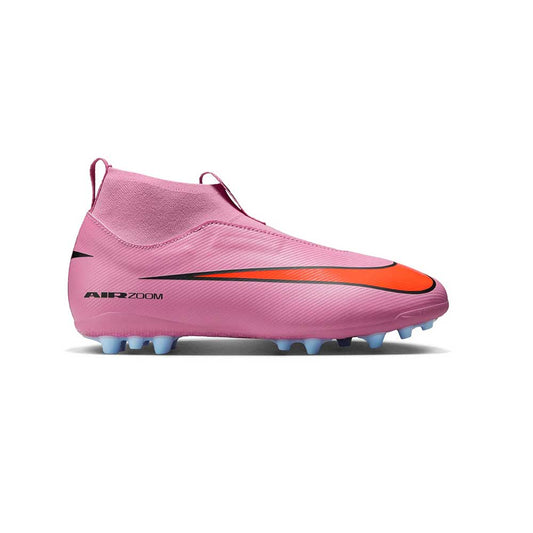 JR Mercurial Superfly 10 Academy AG Soccer Shoe - Magic Flamingo/Black/Total Crimson - Regular (D)