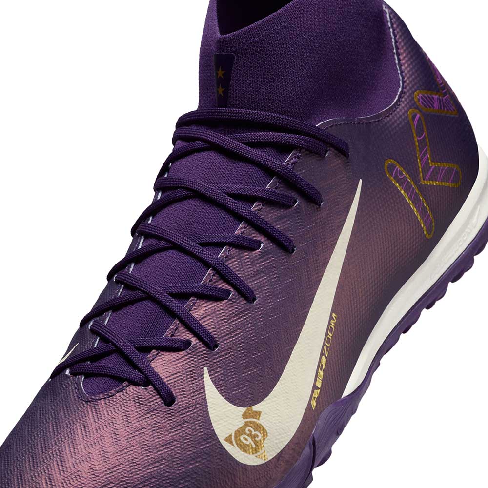 All Gender Zoom Superfly 10 Academy Mbappé TF Soccer Shoe - Grand Purple/Pale Ivory