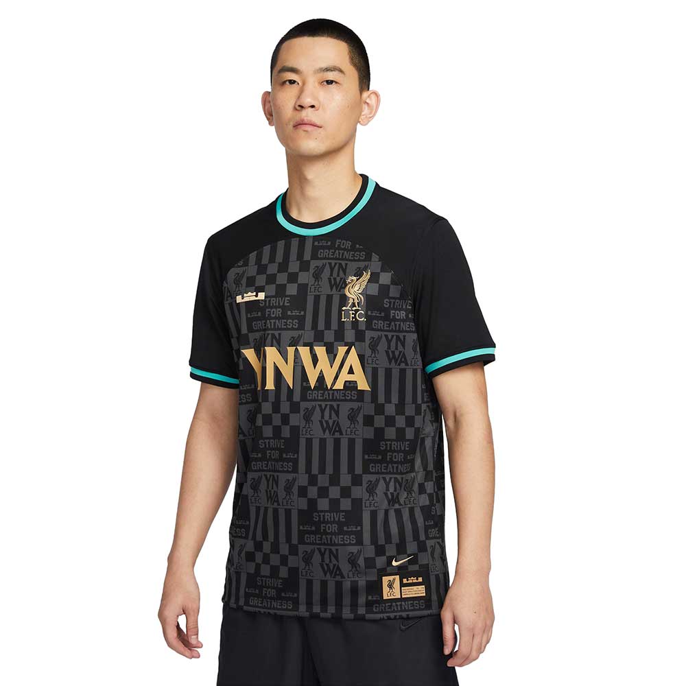Men's LFC DF Stadium Short Sleeve Jersey - Black/Washed Teal/Truly Gold