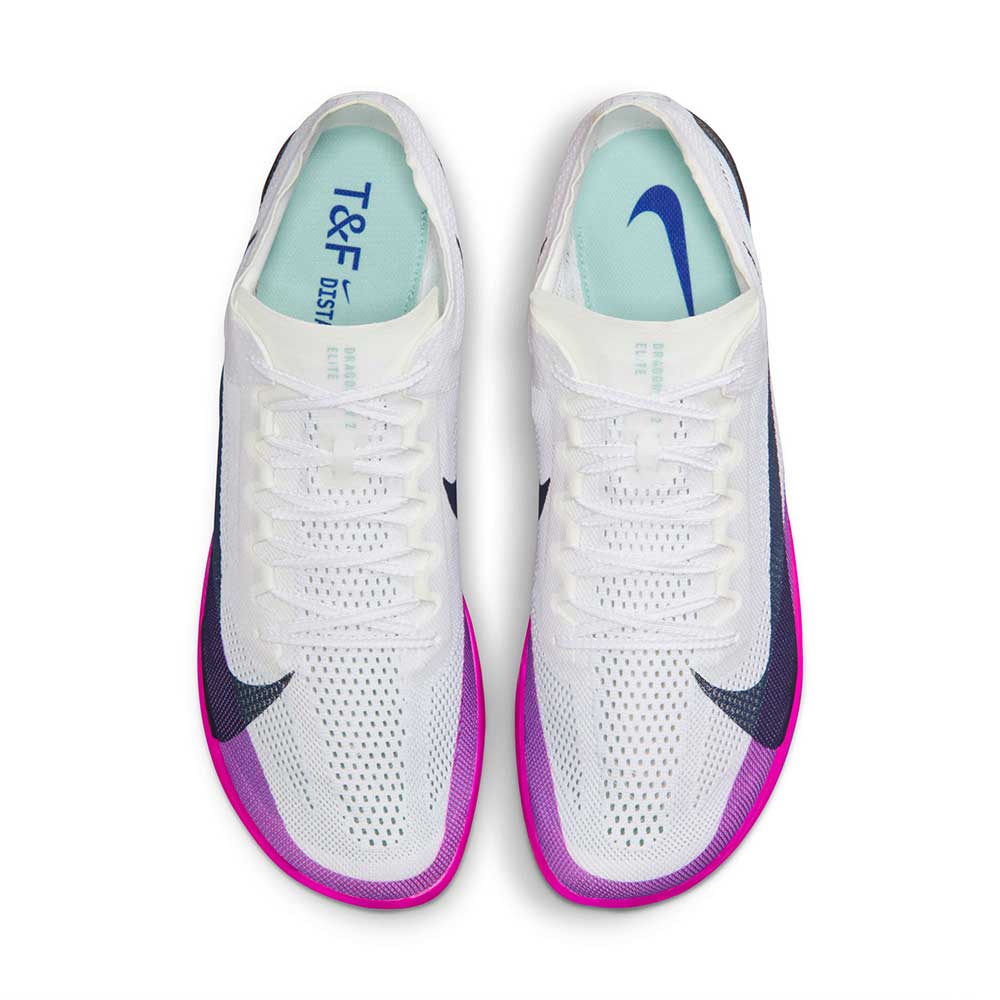Nike Dragonfly 2 Elite Track Spike - White/Obsidian/Hyper Violet - Regular (D)
