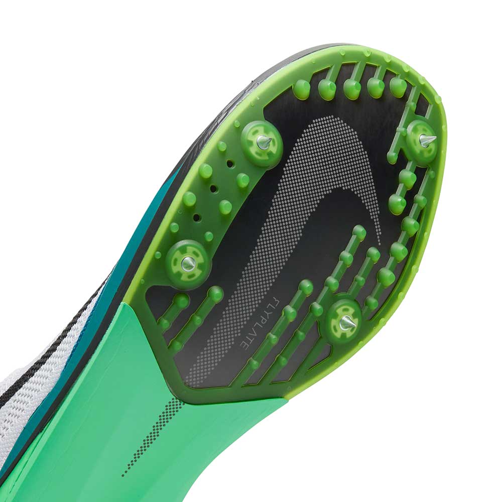 All Gender Nike Dragonfly 2 Elite Track Spike - White/Black/Bright Spruce/Vapor Green - Regular (D)