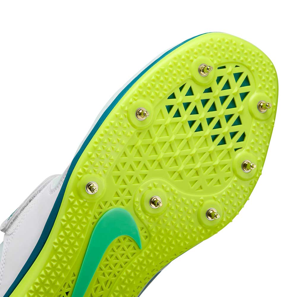 Men's Nike High Jump Elite Track Spike - White/Bright Spruce/Barely Green - Regular (D)