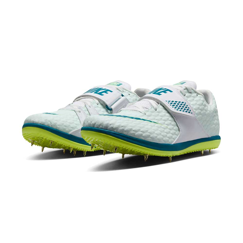 Men's Nike High Jump Elite Track Spike - White/Bright Spruce/Barely Green - Regular (D)