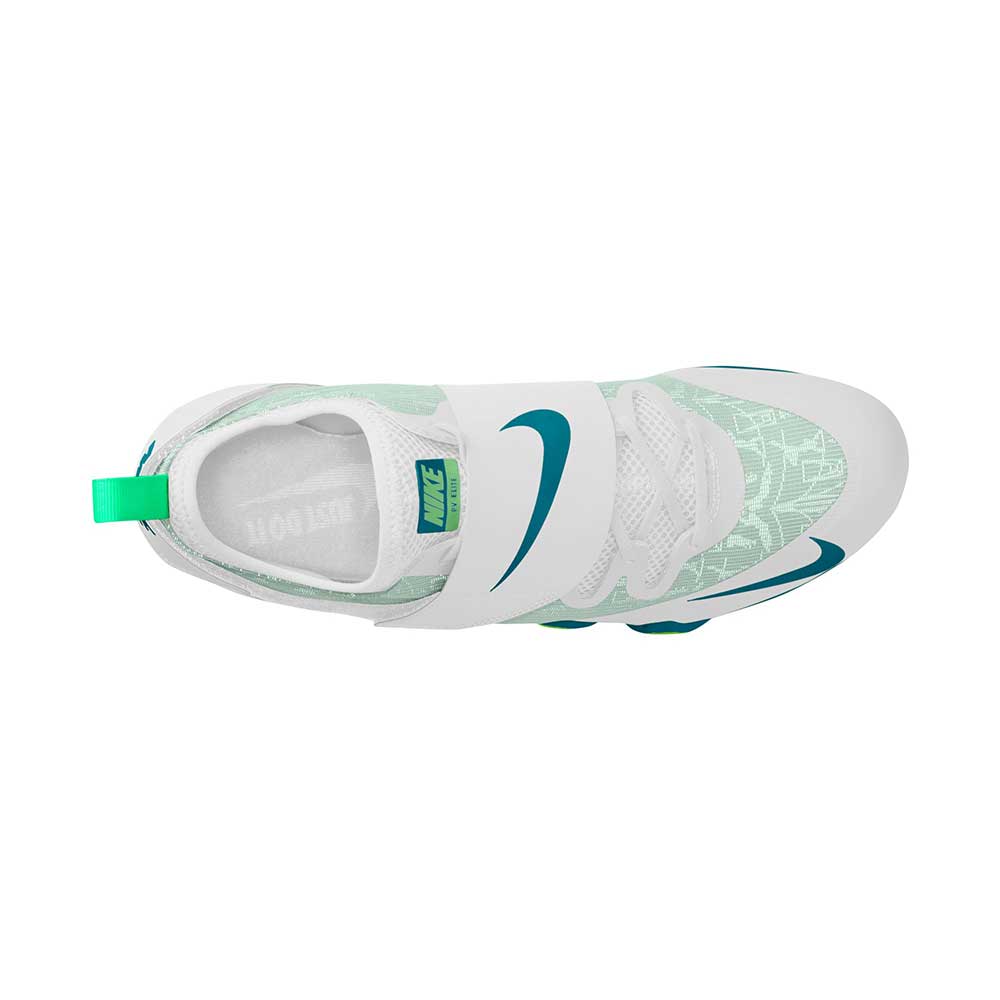 Nike Pole Vault Elite Track & Field Jumping Spikes- White/Bright Spruce/Barely Green - Regular (D)