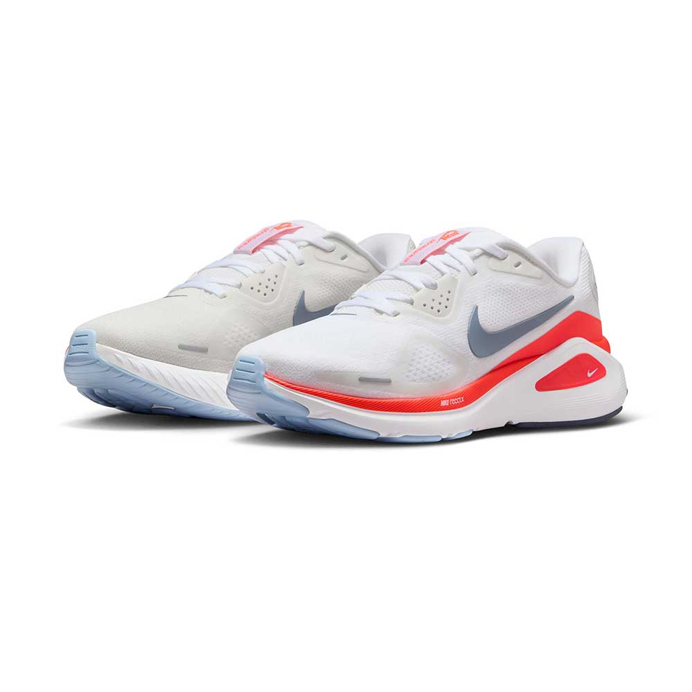 Women's Nike Structure 26  - White/Ashen Slate/Hot Lava/Hydrogen Blue - Regular (B)