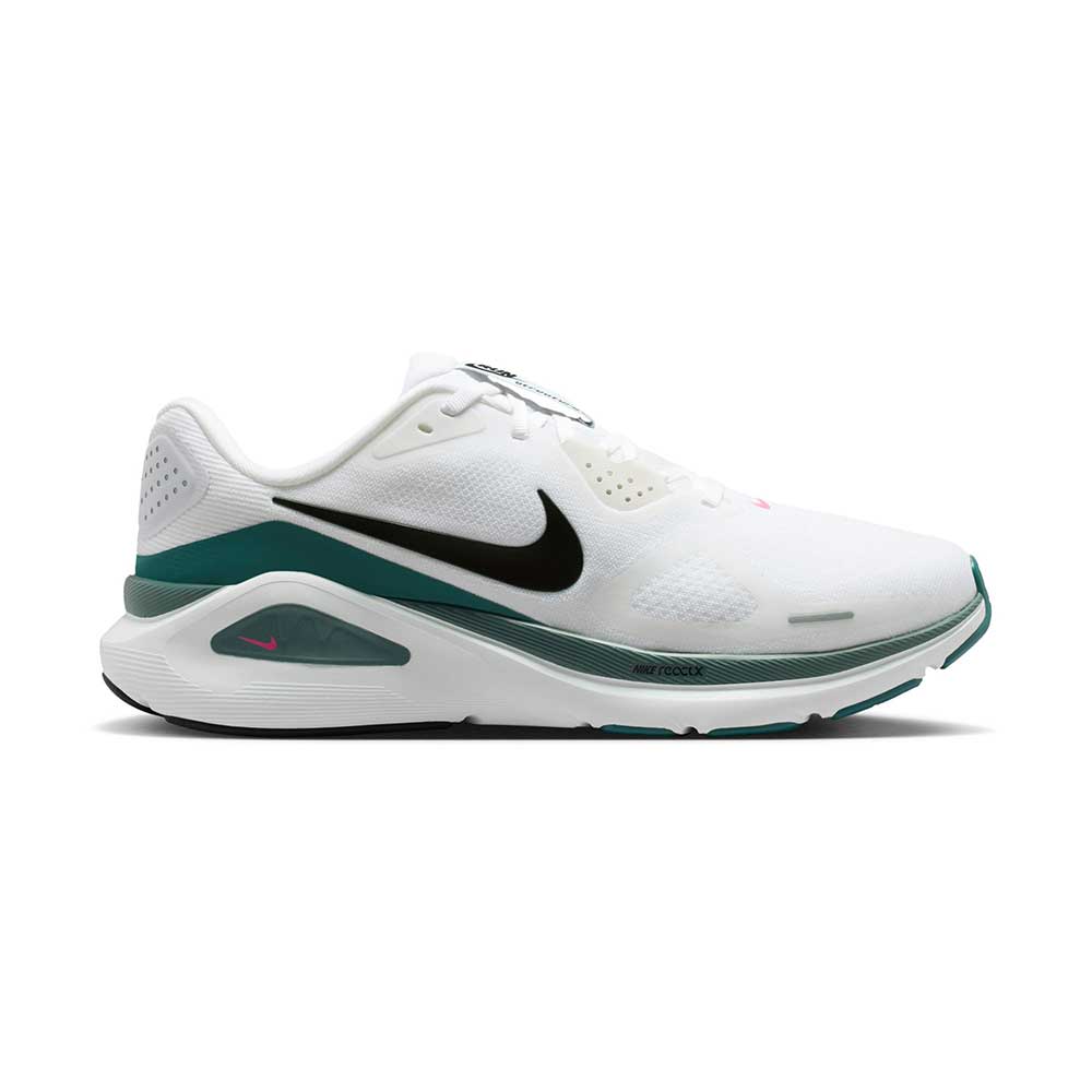 Men's Nike Structure 26 Running Shoe - White/Black/Mineral Slate/Hyper Pink - Regular (D)