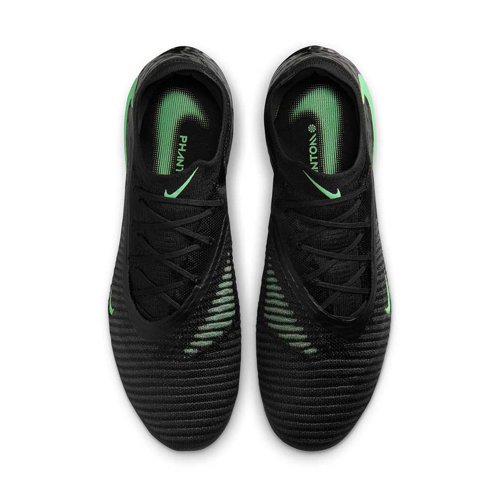 Phantom 6 Low Elite FG Soccer Cleat - Black/Black/Illusion Green - Regular (D)