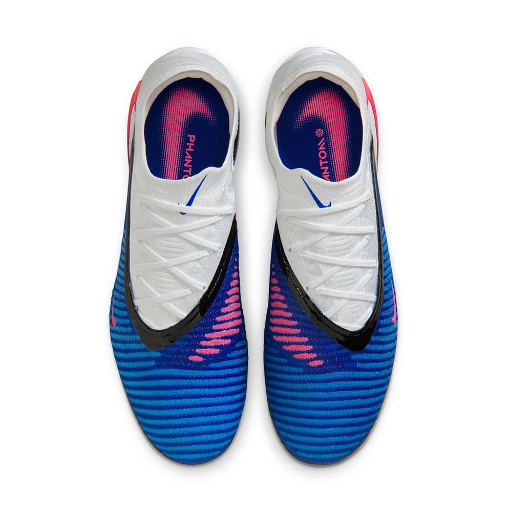 Phantom 6 Low Elite FG Soccer Shoe - Racer Blue/White/Pink Blast - Regular (D)