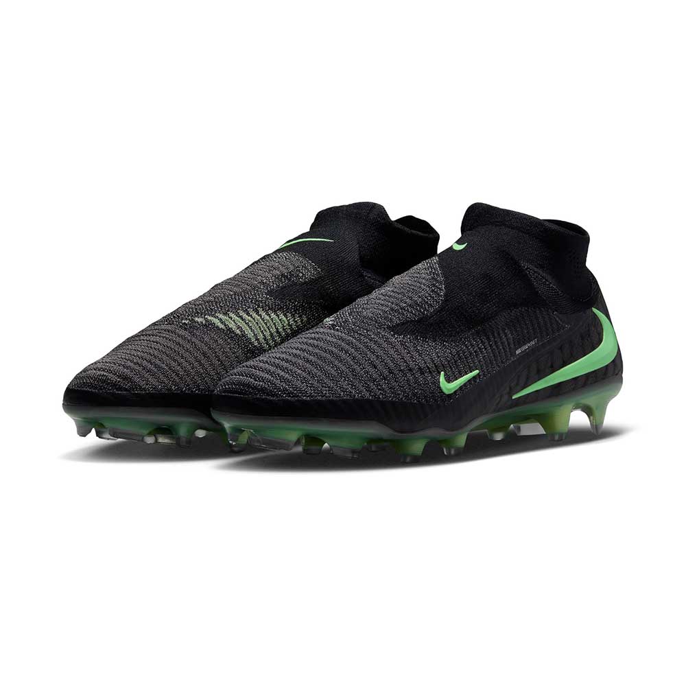 Phantom 6 High Elite FG Soccer Cleat - Black/Black/Illusion Green - Regular (D)