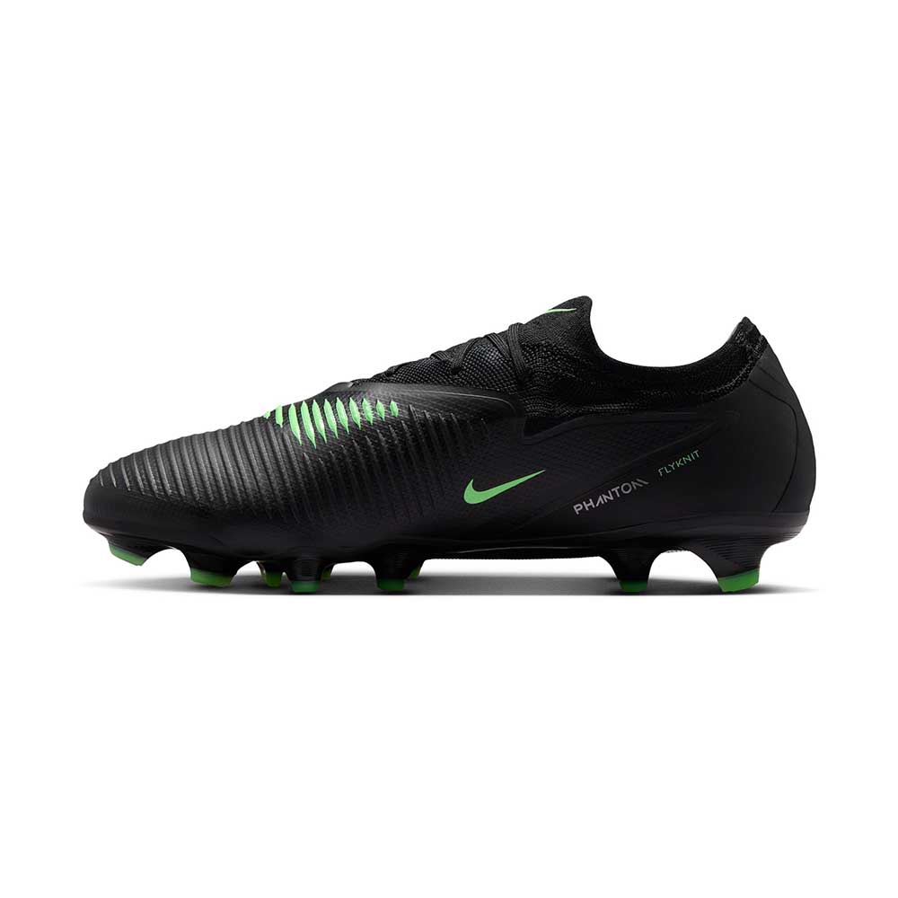 Phantom 6 Low Pro FG Soccer Cleat - Black/Black/Illusion Green - Regular (D)