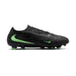 Phantom 6 Low Pro FG Soccer Cleat - Black/Black/Illusion Green - Regular (D)