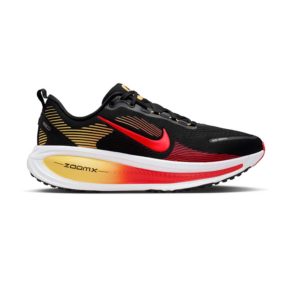Men's Nike Vomero 18 Running Shoe - Black/Bright Crimson/Light Crimson - Regular (D)